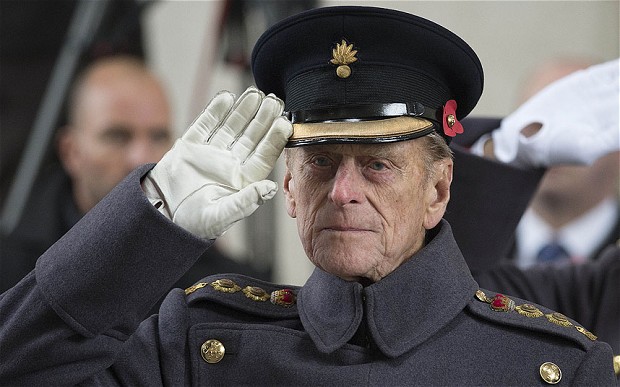 The Duke of Edinburgh while attending the Armistice Day ceremony The Duke of Edinburgh while attending the Armistice Day ceremony